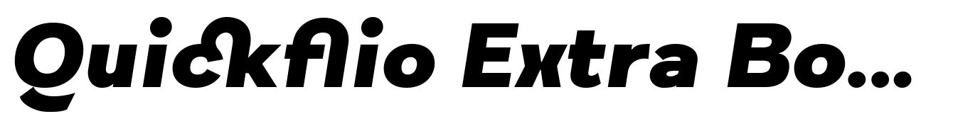 Quickflio Extra Bold Italic